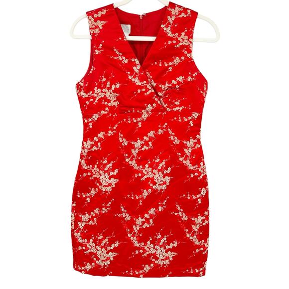 Moda International Womens Vintage‎ 90s Brocade Silk Blend Floral Sheath Dress 4 - Picture 1 of 8